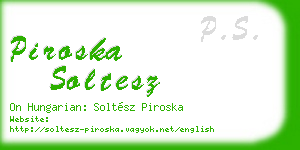 piroska soltesz business card