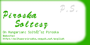 piroska soltesz business card